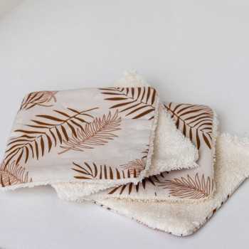 Lot de lingettes démaquillantes visage lavables en coton bio fabrication française