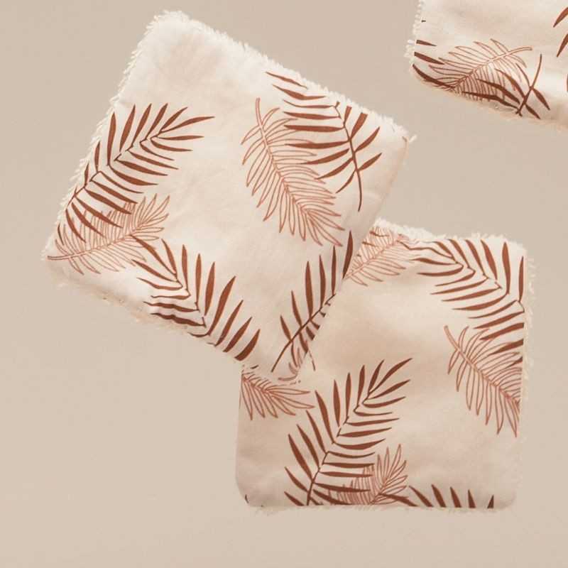 Lot de lingettes démaquillantes visage lavables en coton bio fabrication française Lot de lingettes démaquillantes visage lavables en coton bio fabrication française