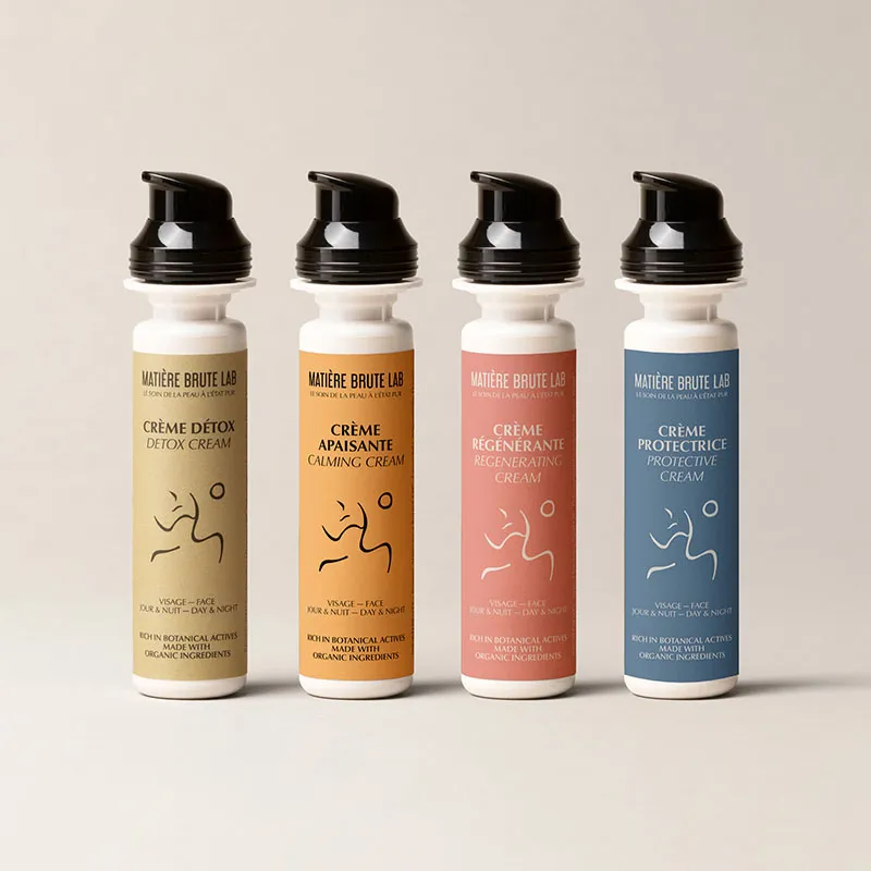 1 recharge à chaque saison. Recharge Crème Détox, Crème Apaisante, Crème Régénérante, Crème Protectrice