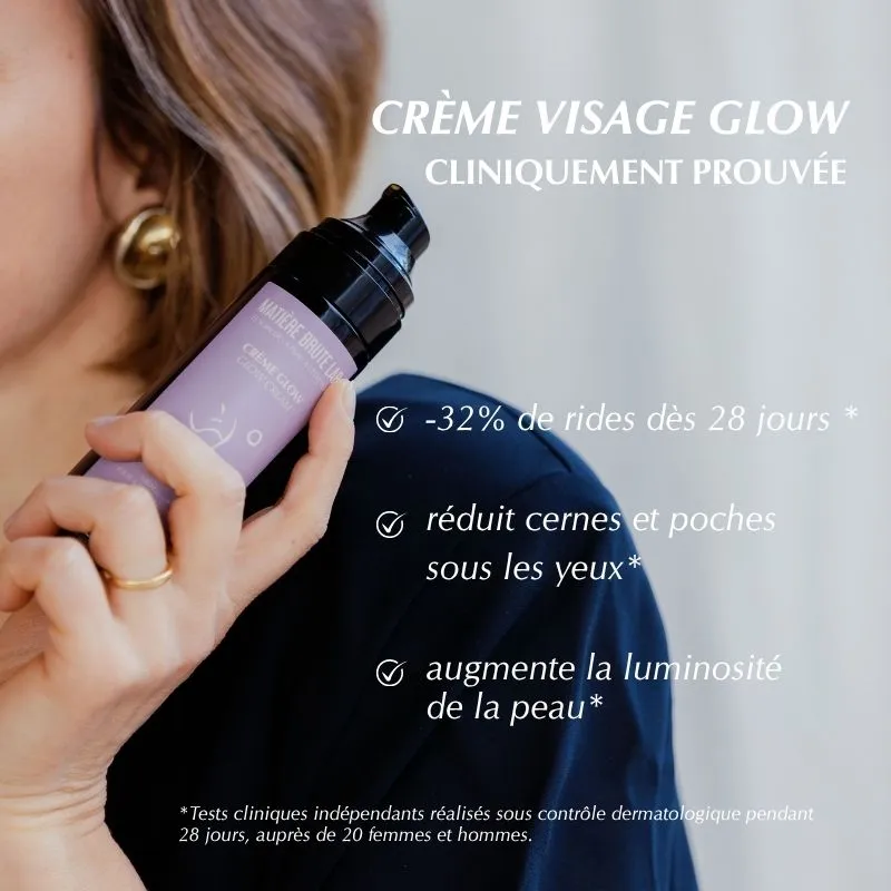 Crème Glow – Teint Éclat et vitalité pour la peau | Matière Brute Lab