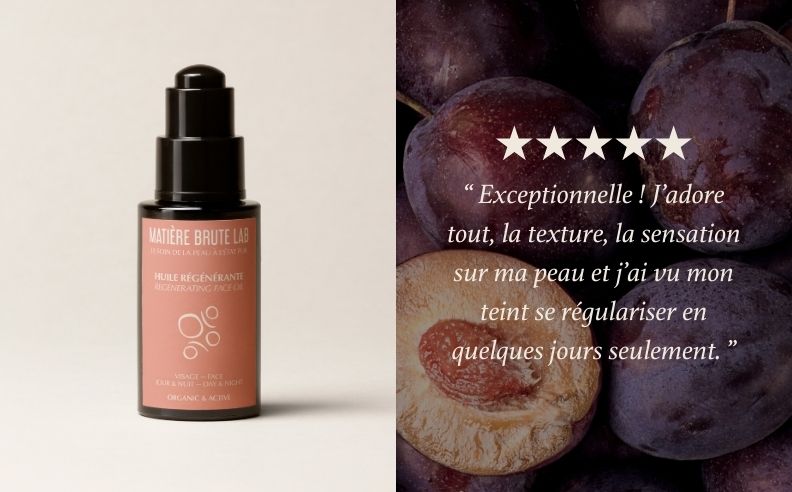 Un diptyque de l'huile régénérante et un avis.
