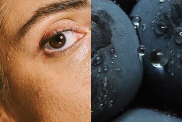Diptyque d'un regard et d'un zoom brut sur du raisin