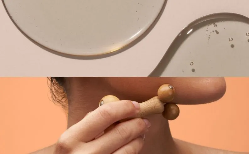 Diptyque du lifestyle du boulado et un zoom brut sur de l'huile