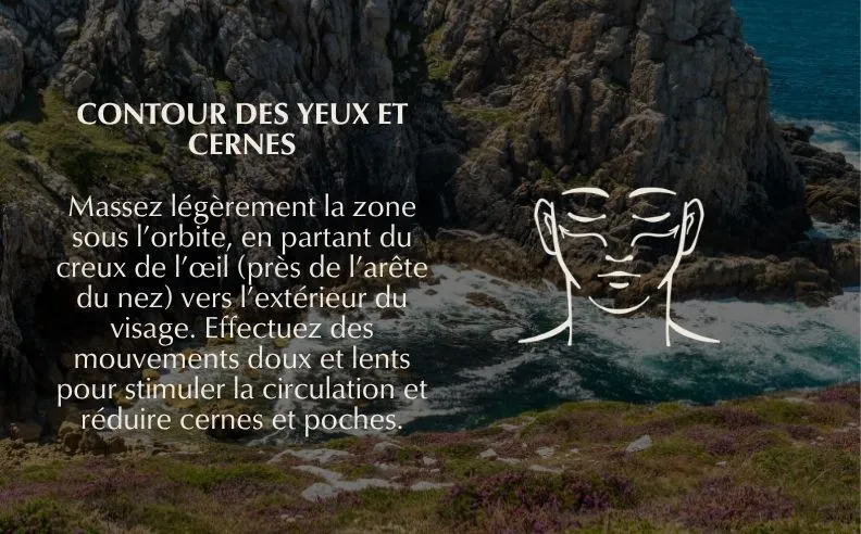 L'exercice contour des yeux et cernes