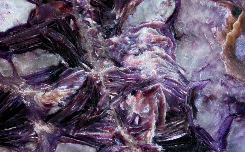 Zoom brut sur de l'agate