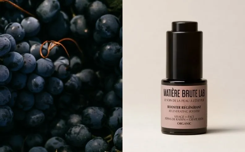 Un diptyque du booster régénérant et du raisin