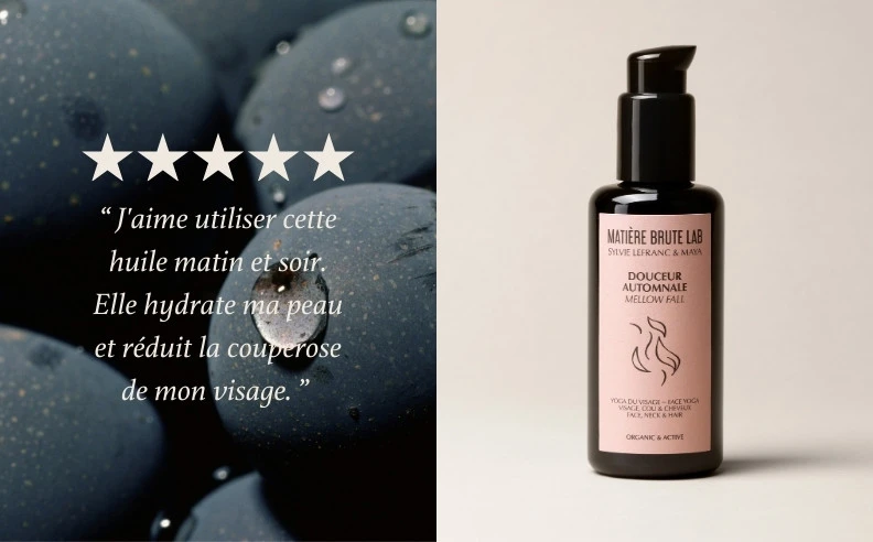 Diptyque de douceur automnale et du raisin avec un avis