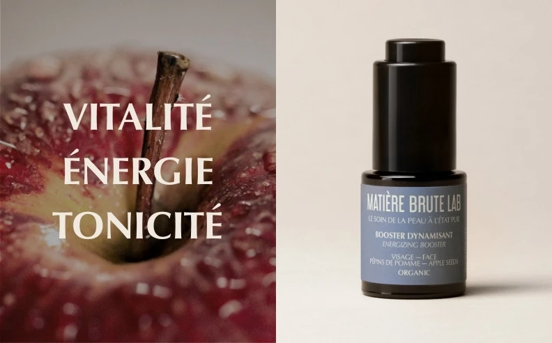 Un diptyque du booster dynamisant et de la pomme avec ses bénéfices