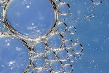 Zoom brut sur des bulles d'air