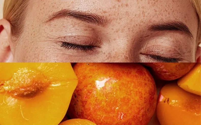 Un diptyque entre un visage et des mirabelles