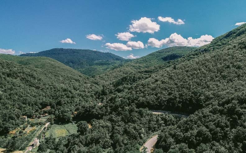 Photo d'un paysage préservé de production des matières premières