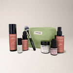 Trousse verte soins cosmétiques biologiques visage Rivedroite & Matière Brute Lab