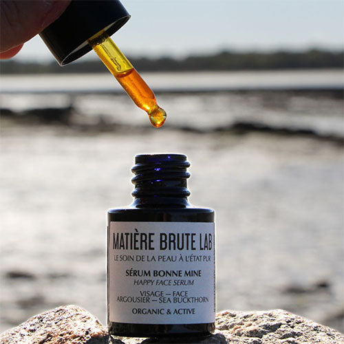Sérum bonne mine à l'huile d'argousier, teint hâlé naturel, éclat, soin cosmétique éclat 100% biologique