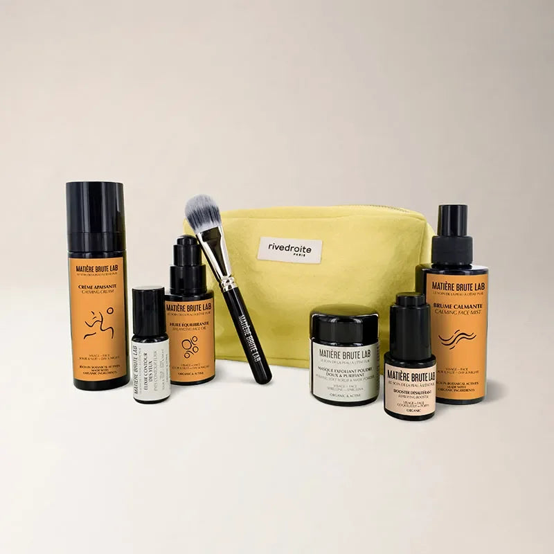 Trousse soins cosmétiques biologiques visage